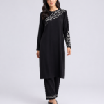 elrare black chain embroidery coords front view