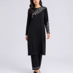 elrare black chain embroidery coords front view