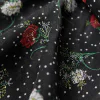 elrare black floral chiffon maxi dress sleeve detail