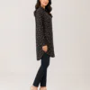 elrare black floral shirt tunic side view