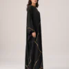 elrare black gold kintsugi maxi dress side view
