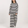 elrare black white stripe lounge front view