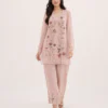 elrare blush floral embroidered coords front view