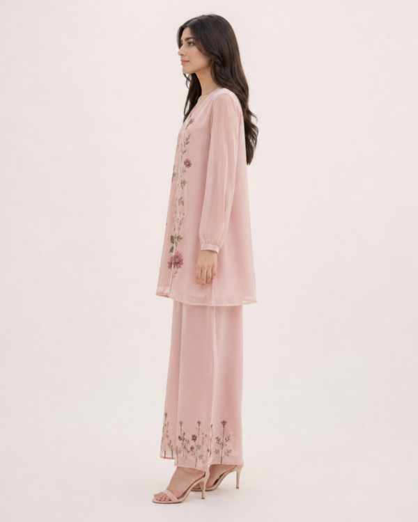 elrare blush floral embroidered coords side view