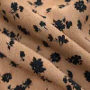 elrare camel floral maxi dress fabric closeup
