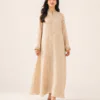 elrare champagne chikankari maxi dress front view