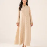 elrare champagne chikankari maxi dress front view