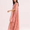 elrare dusty rose block print kaftan side view