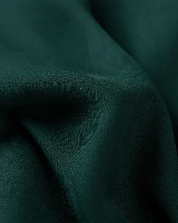 elrare emerald green bell sleeve tunic fabric closeup
