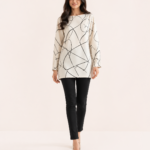 elrare ivory abstract swirl top front view