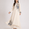elrare ivory arch tile maxi dress flared