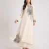 elrare ivory arch tile maxi dress flared