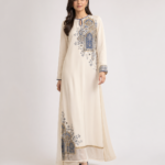 elrare ivory arch tile maxi dress front view