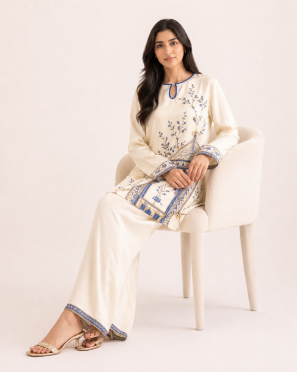 elrare ivory blue mughal coords seated