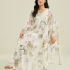 elrare ivory botanical kaftan seated