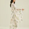 elrare ivory botanical kaftan side view