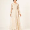 elrare ivory sheer embroidered maxi dress front view