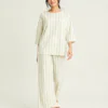 elrare ivory stripe lounge set front view