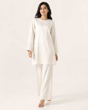 elrare ivory wide leg coords front view