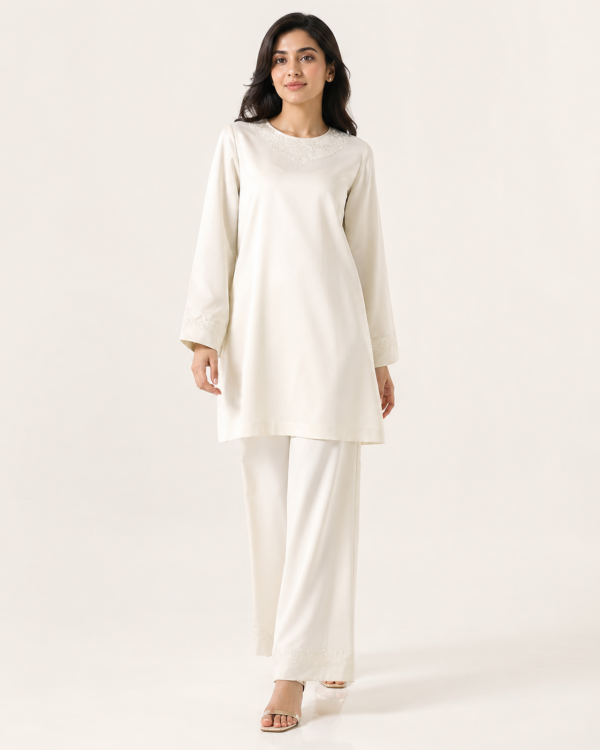 elrare ivory wide leg coords front view