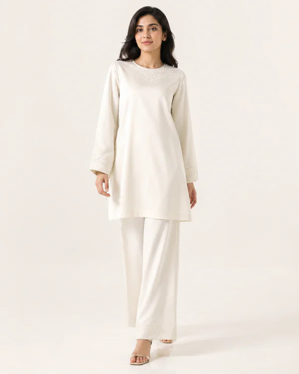 elrare ivory wide leg coords front view