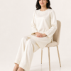 elrare ivory wide leg coords seated
