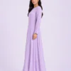 elrare lilac flared maxi dress side view