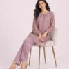 elrare mauve balloon sleeve coords seated