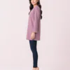 elrare mauve v neck tunic side view