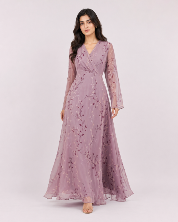 Mauve Vine Wrap Maxi