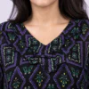 elrare navy aztec print tunic back view