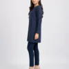 elrare navy pinstripe tunic top side view