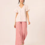 elrare pink floral flutter lounge set front view