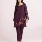 elrare plum floral print coords front view