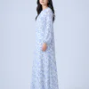 elrare powder blue porcelain maxi dress side view