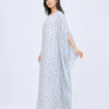 elrare powder blue tile kaftan side view