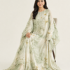 elrare sage watercolour floral kaftan seated