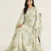 elrare sage watercolour floral kaftan seated