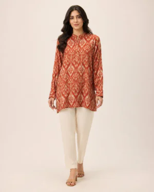 elrare terracotta ikat coords front view