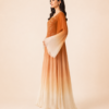 elrare amber ombre bell sleeve maxi side view
