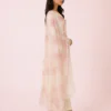 elrare blush watercolour rose dupatta side view