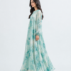 elrare mint watercolour floral maxi dress side view