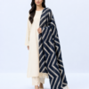 elrare navy chevron tassel dupatta front view