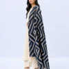 elrare navy chevron tassel dupatta side view