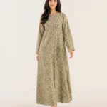 elrare sage ditsy floral maxi dress front view