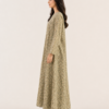 elrare sage ditsy floral maxi dress side view