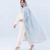 elrare powder blue floral organza dupatta walking view