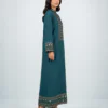 elrare teal mirror work maxi side view