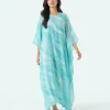 elrare aqua wave kaftan front view