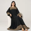 elrare black gold event kaftan seated
